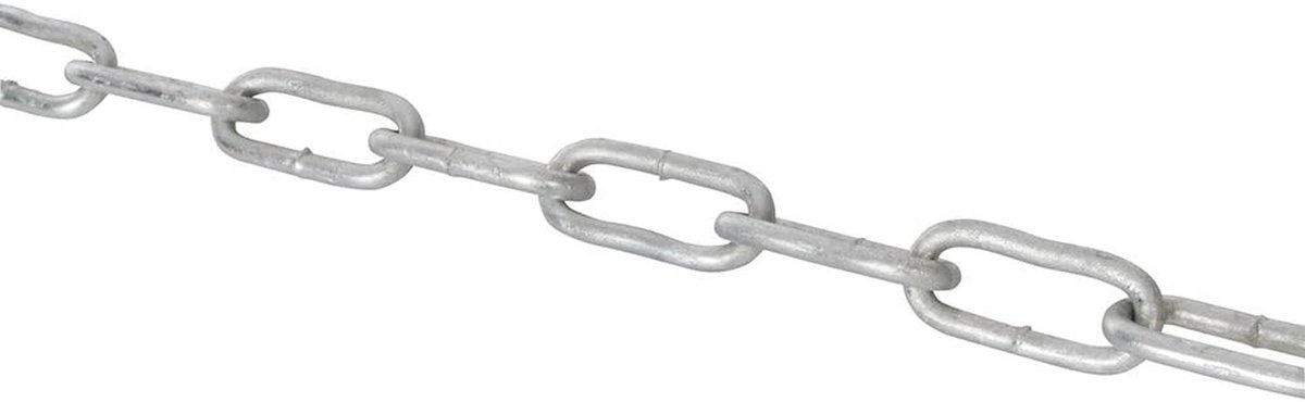 Verzinkte Ketting - Metaalkabel Staalkabel - Algemeen Gebruik - Corrosiebestendig - 6 mm x 10 m - Zilver