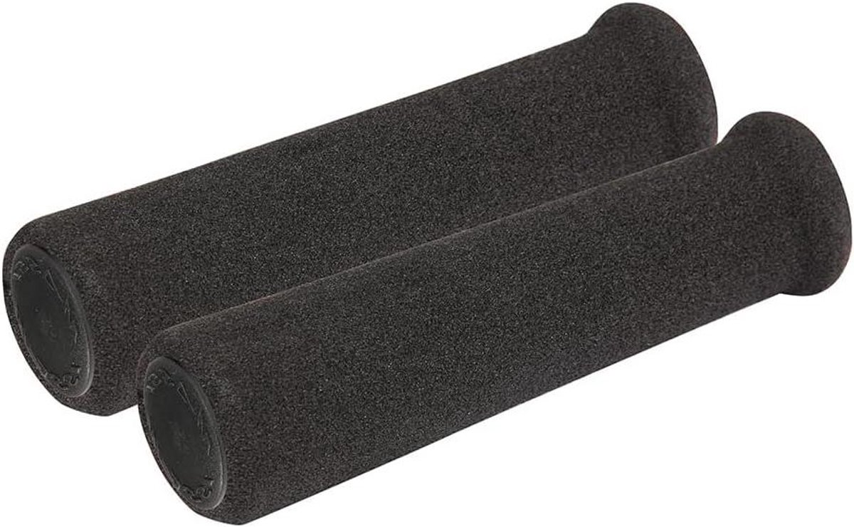 Stuurgrepen Schuimrubber - Fiets Handvatten - Comfortabel Fietsen - Antislip Oppervlak - 125 mm - Zwart