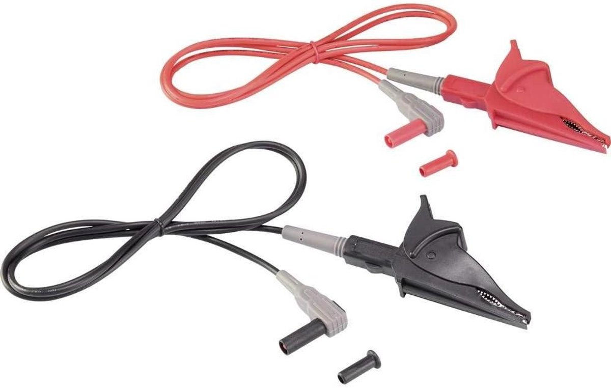 Meetsnoer Set - Meetkabels Krokodillenklem - Elektrische Testen - Superflexibele Siliconenkabel - 1 meter - Zwart Rood