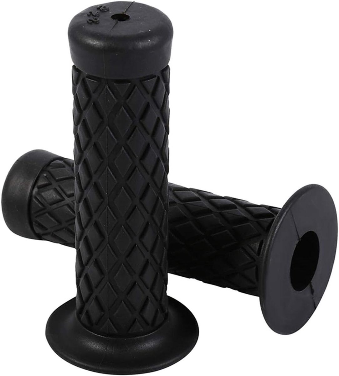 Motorfiets Handgrepen - Comfortgreep Rubber - Rijcomfort Verbeteren - Duurzaam Rubber Materiaal - 22 mm Binnendiameter - Zwart