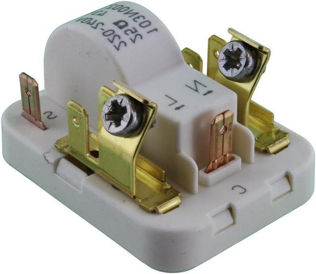 Startrelais Compressor - Relais Onderdeel - Motor Reparatie - Origineel Onderdeel - 4.8mm Terminals - Zwart