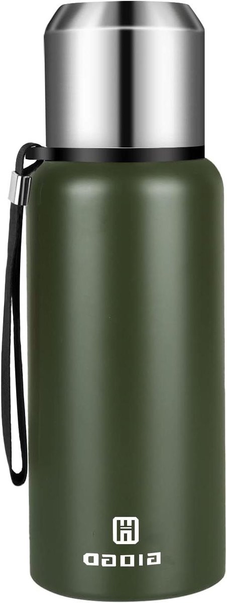 Thermosfles RVS - Drinkfles Isolerend - Dranken Meenemen - Lekvrije Deksel - 500 ml - Groen