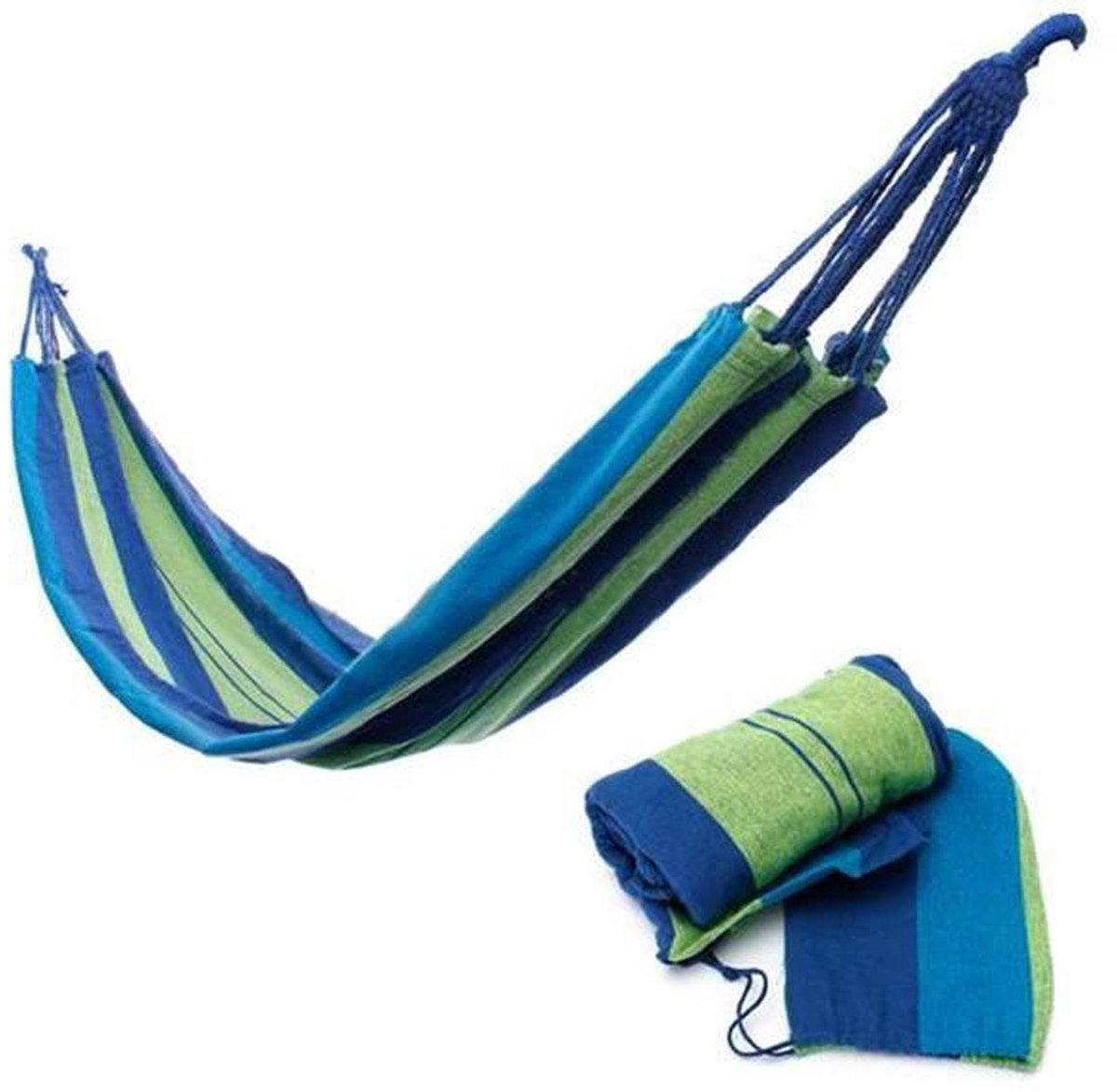 Hangmat Katoen 200 x 150 x 0 cm - blauw