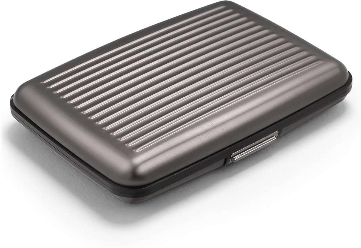 Aluminium Kaarthouder - Portemonnee Kaartenhouder - Kaarten Organiseren - RFID Fraudebescherming - 11 x 7.5 x 2 cm - Aluminium Titanium