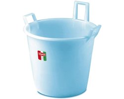 Polyethyleen Kuip - Emmer met Handgrepen - Voedsel Opslag - 3 Handgrepen - 100 Liter - Lichtblauw