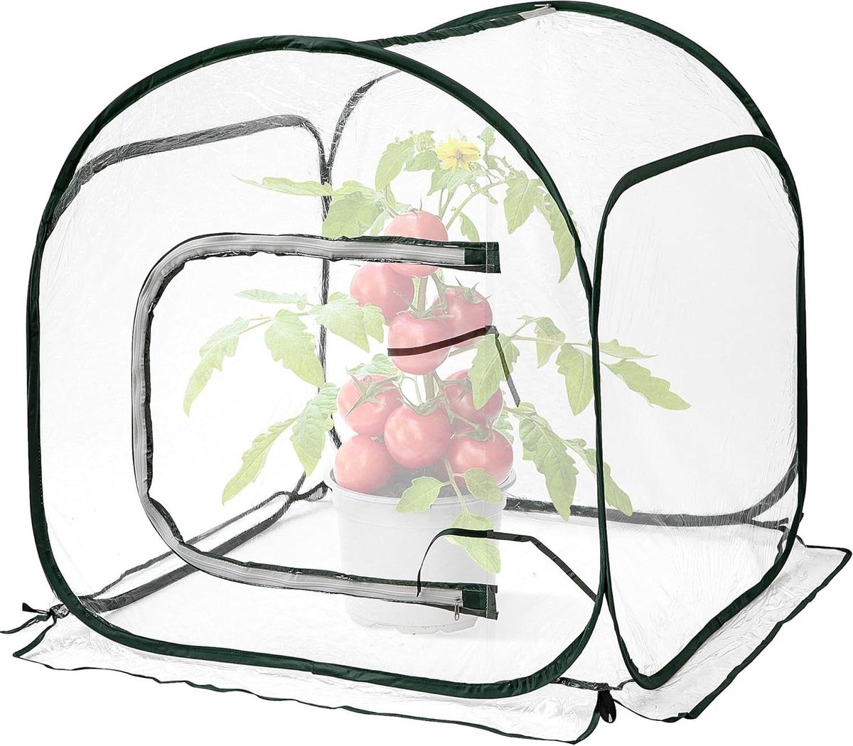 Mini Pop Up Kas - Kweekkas Plantenhoes - Planten Beschermen - Transparant PVC Materiaal - 80x80x80 cm - Helder