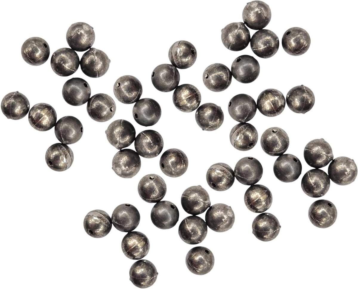 Inline Visloodset - Hengellood Dropshot - Vissen - Inline Montage - 50 x 4 gram - Grijs