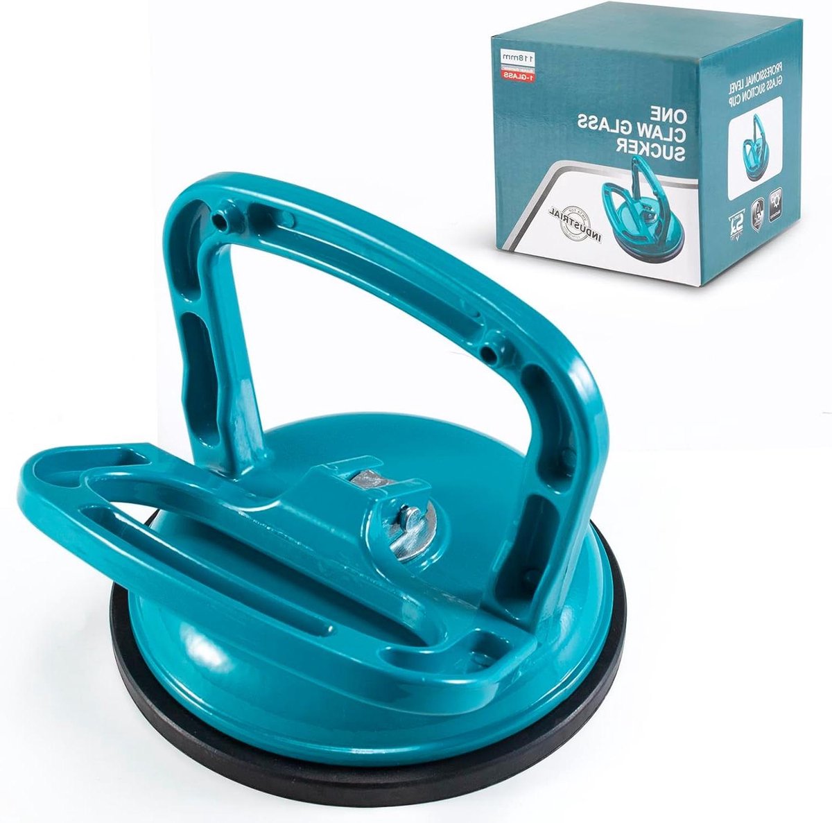 Zuignap Lifter - Glaslifter Tegellifter - Gladde Oppervlakken Verplaatsen - 80kg Draagkracht - 125mm - Groen