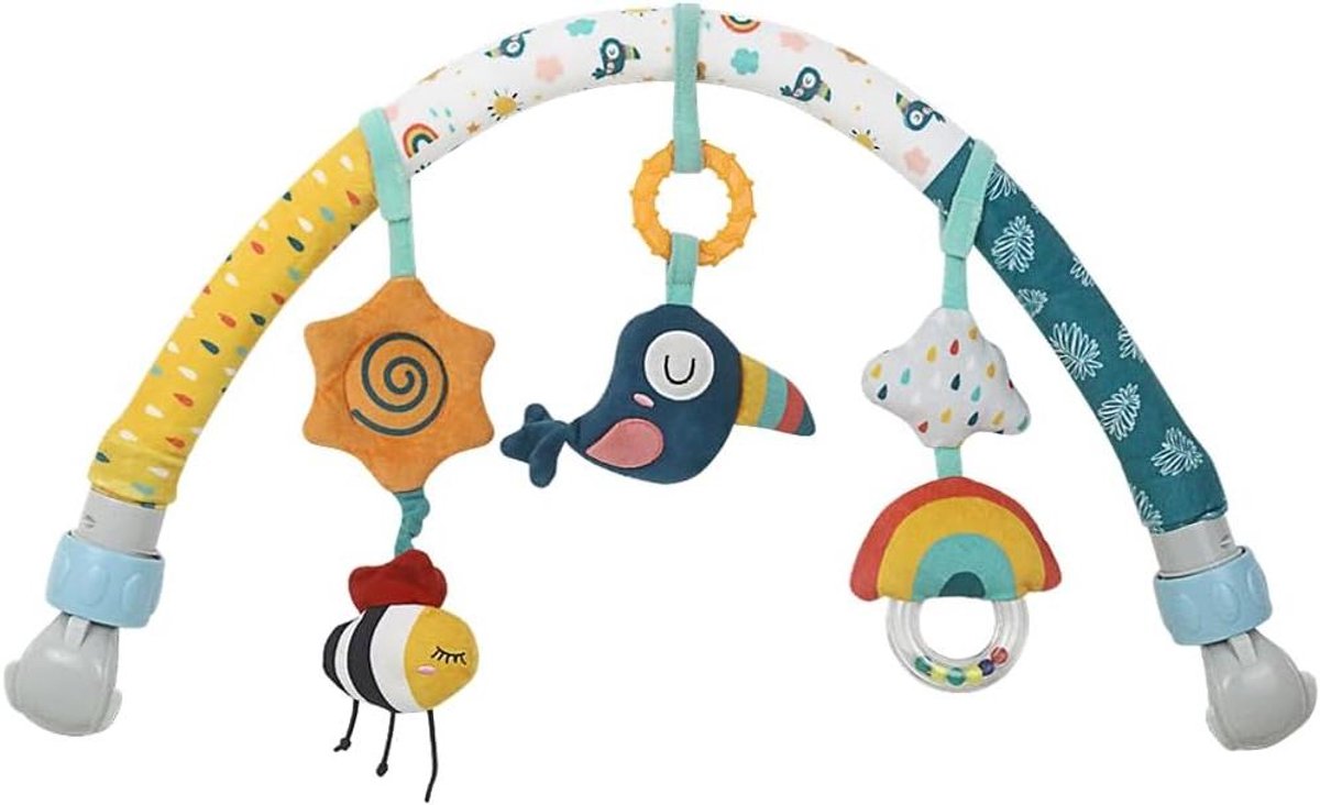 Baby Speelboog - Mobiel Speelgoed - Stimuleert Ontwikkeling - Afneembare Knuffels - 10 x 5 x 25 cm - Sky