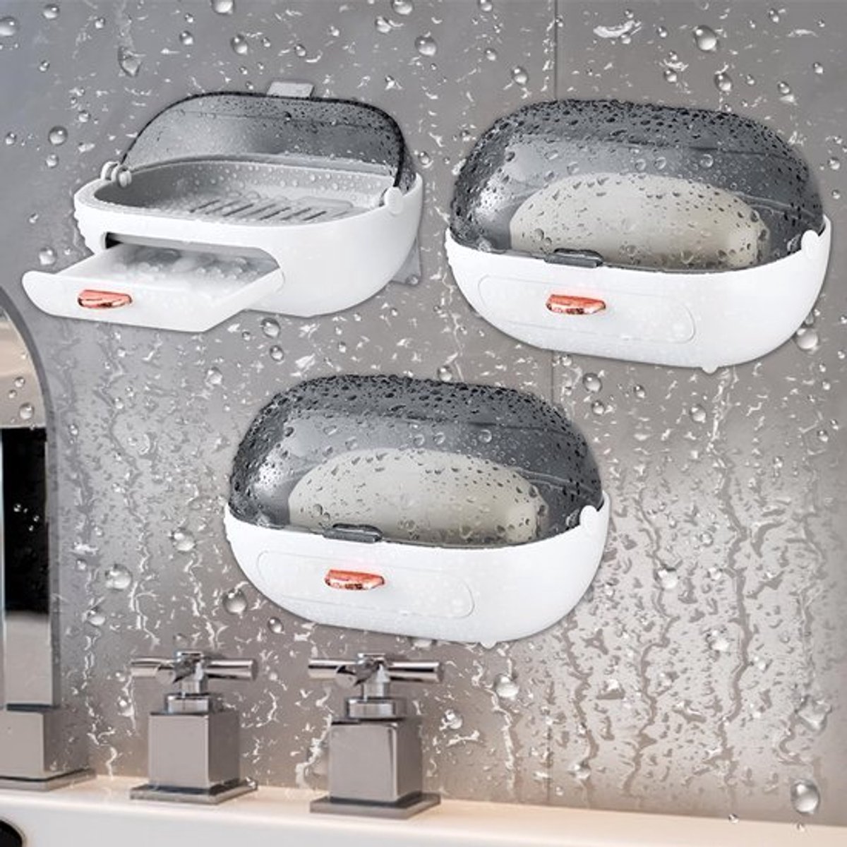 Vt products - Zeepbak zonder boren - Zelfklevende zeephouder