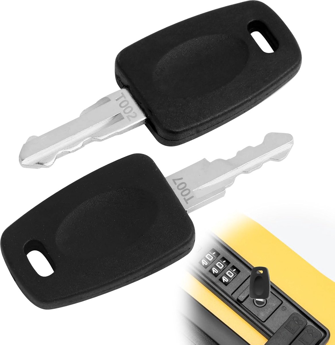 Set van 2 sleutels TSA 007, TSA002, Tsa hangslot vliegtuigkoffer TSA 007 002 bagagesleutel, multifunctioneel voor bagage, koffers, wachtwoorden, sleutelslot douane