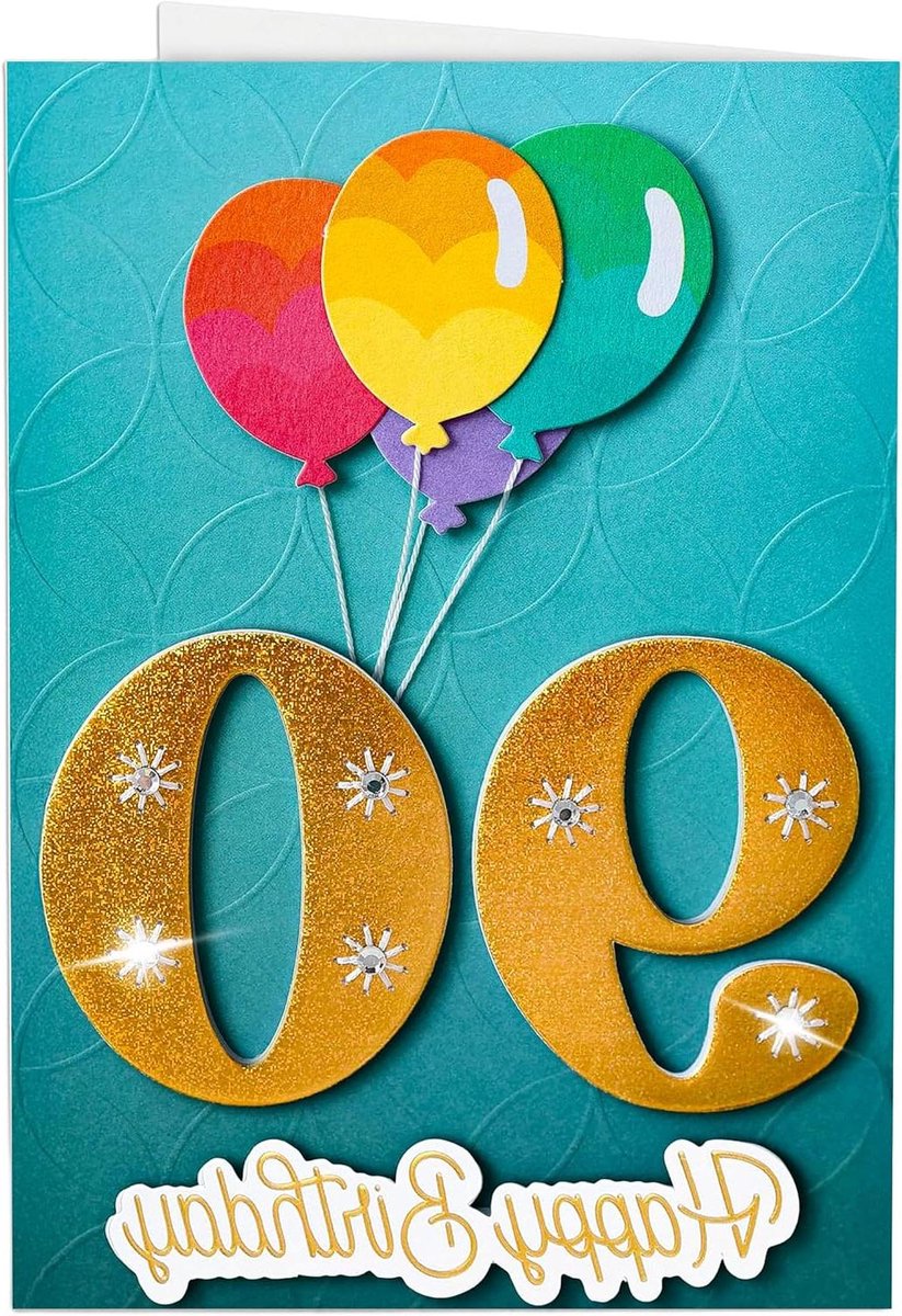 Verjaardagskaart 3D - Wenskaart Jubileum - Iemand Feliciteren - Pop-up Ontwerp - 17.78 x 12.7 cm - Multicolor