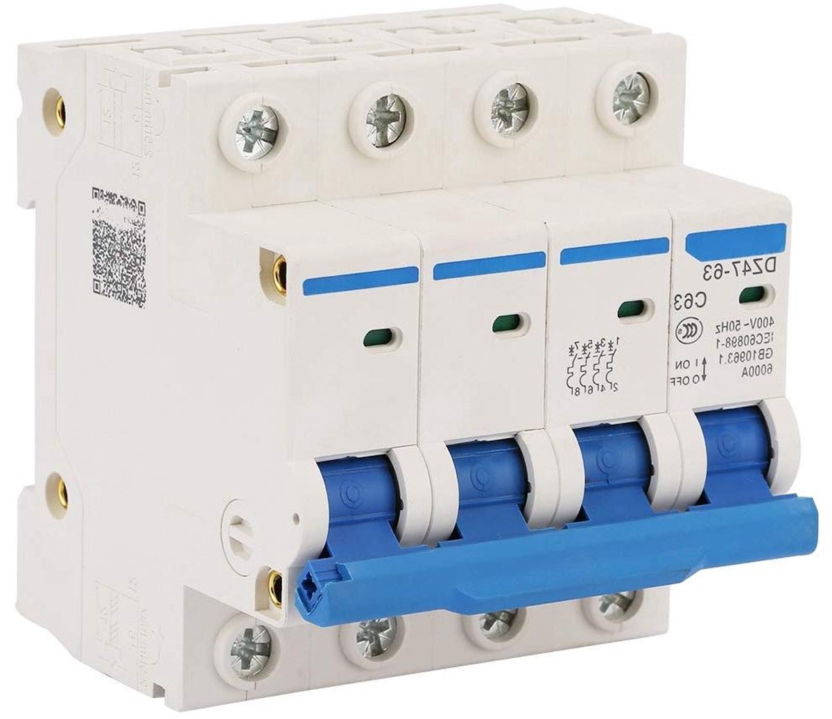 Installatieautomaat - Aardlekschakelaar Luchtschakelaar - Energie Verdeling - Vlamvertragend Materiaal - 63A 400V 6KA - null