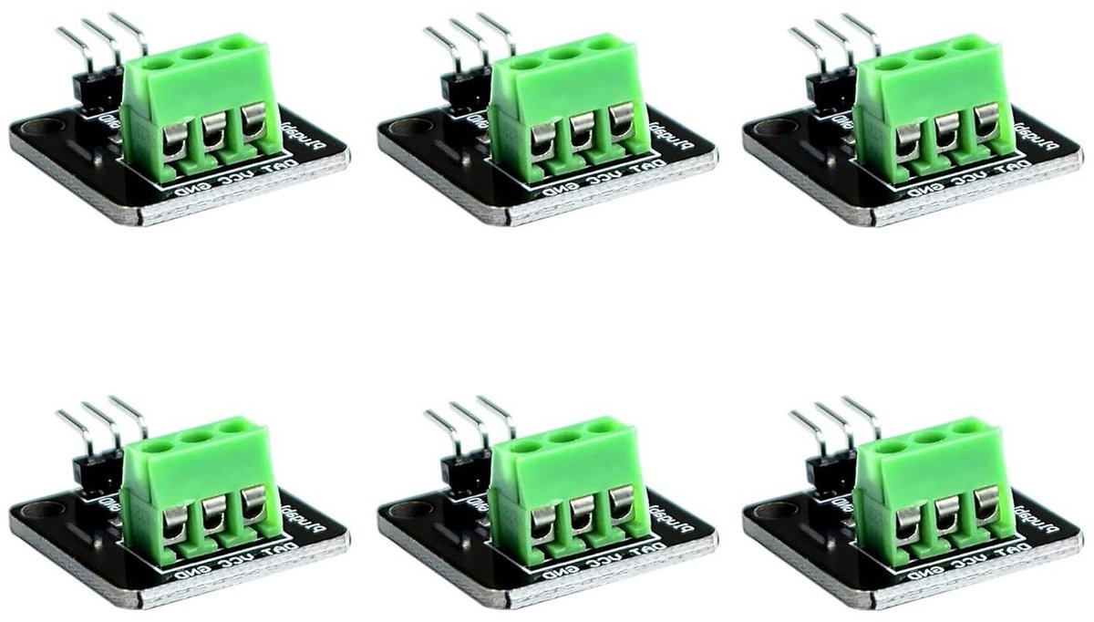 Terminal Adapter - Sensor Connectoren - Temperatuur Meten - DS18B20 Compatibel - 6 Stuks - Niet Gespecificeerd