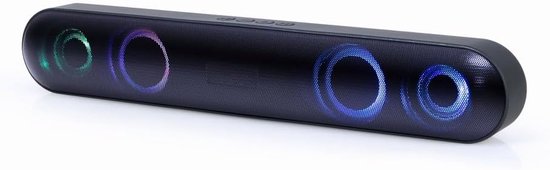 Bluetooth Soundbar - Geluidbalk speaker - Muziek luisteren - Zwart LED effect - 5.2 cm speaker - Zwart — afbeelding 4
