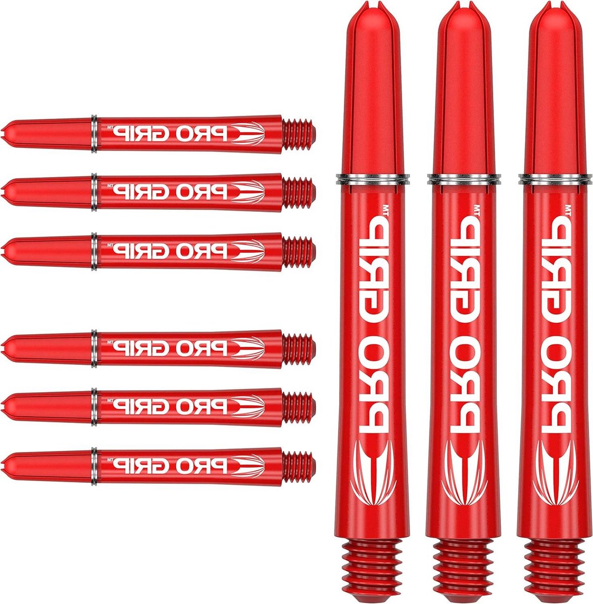 Dart Shafts - Dartpijlen Stelen - Dart Gooien - Pro Grip 3 - Medium - Rood