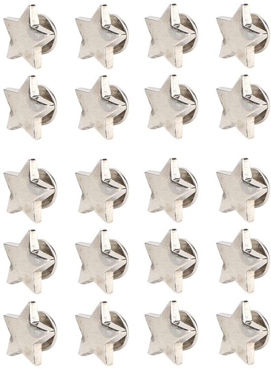 VT Goods - Star Shape Rivet Stud Button - Klinknagels - Plat zilver