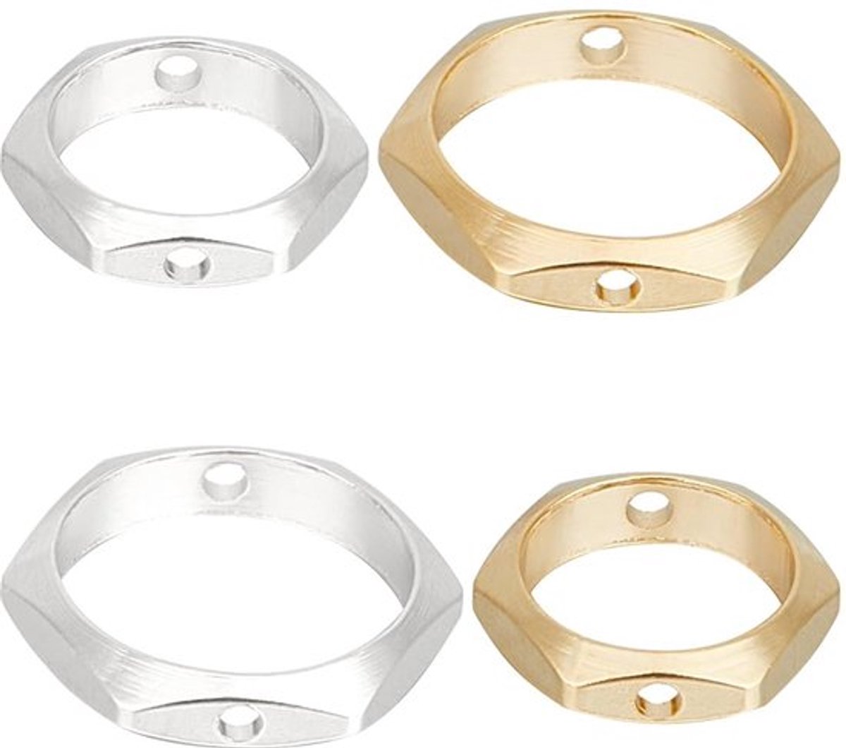 Dailygoods - Zeshoek Kralen - Messing Spacer Kralen - 48 Stuks - Goud