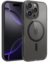 Hoesje - Geschikt voor Apple iPhone 16 Pro - Magsafe Compatible - Sterk & Shockproof - Back Cover - Telefoon Hoes Shockproof - Shock Proof Case - Telefoonhoes - Zwart
