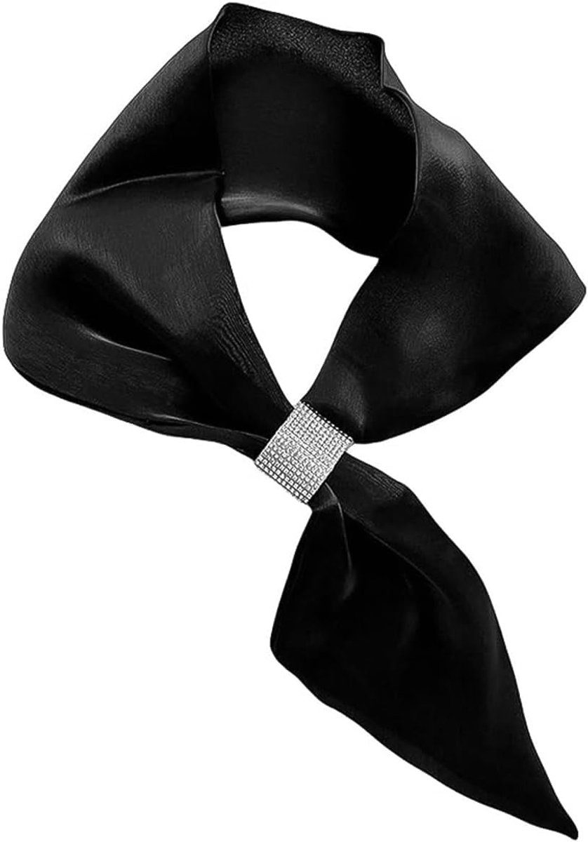 Mode vintage hete diamant organza lint kleine zijden sjaal sjaal
