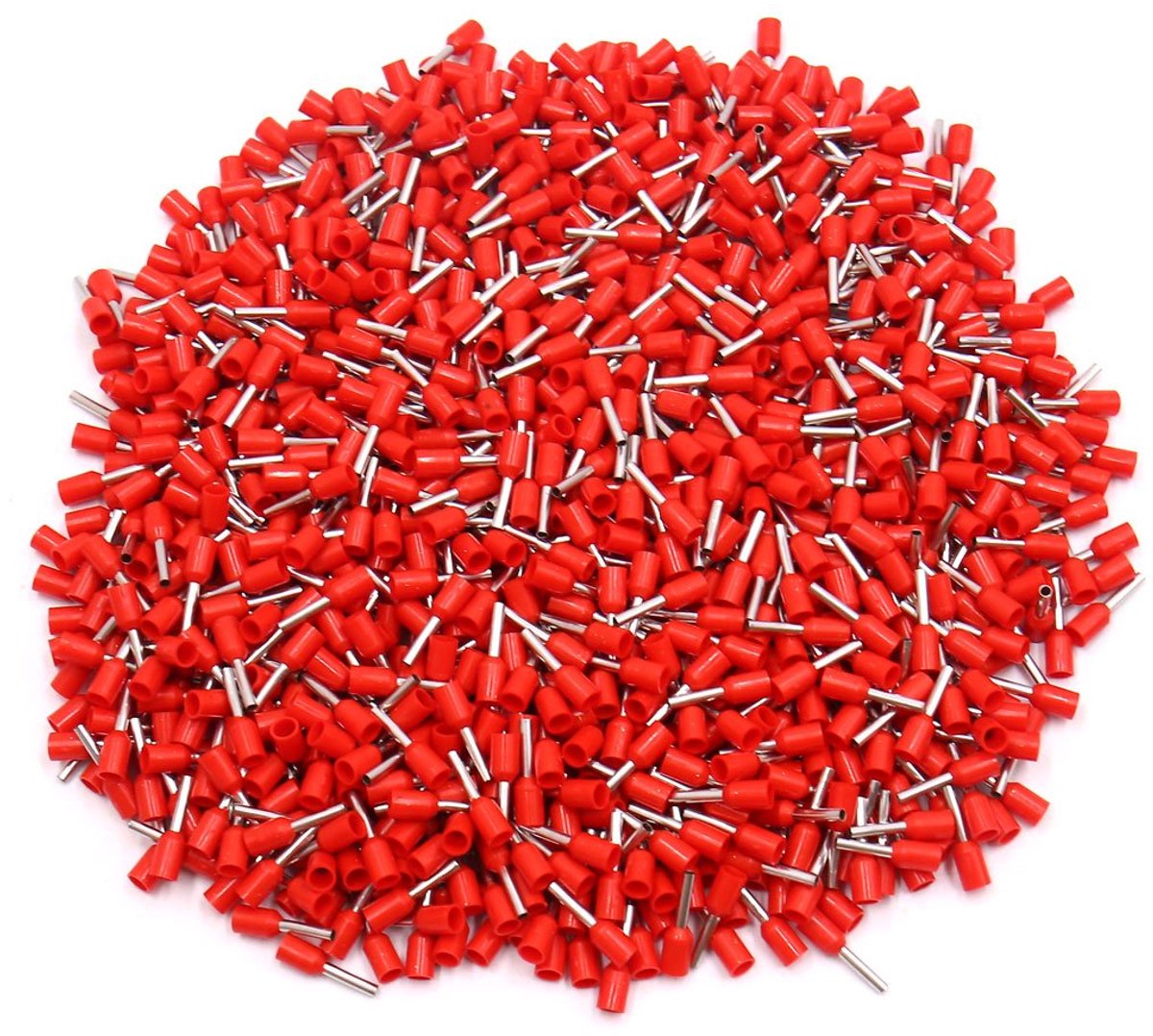 sourcingmap 1000 stks AWG18 1mm2 Geïsoleerde Koord Einde Terminal Wire Ferrules Rood