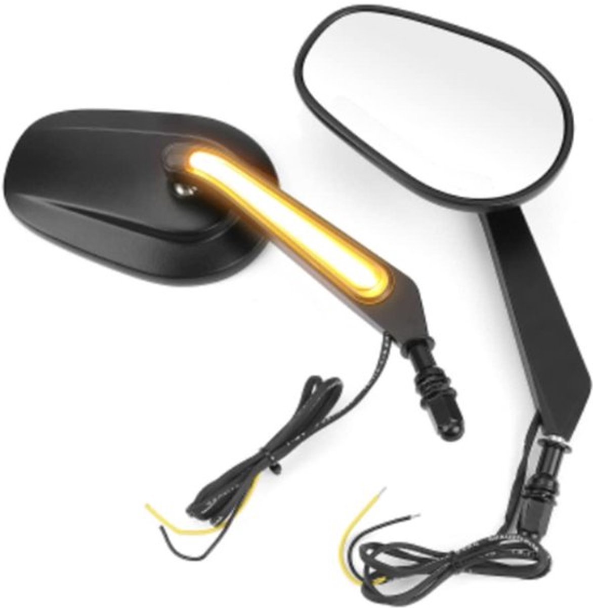 Dailygoody - Motorrijders Spiegels - LED-draaiingssignaal - Aluminium