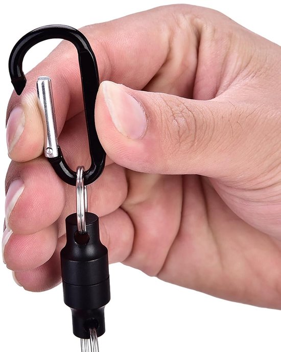 Magnetische Visgesp - Magneet Schepnet - Veilig Vissen - Krachtige Magneet - 10.5 cm Lengte - Zwart — afbeelding 2