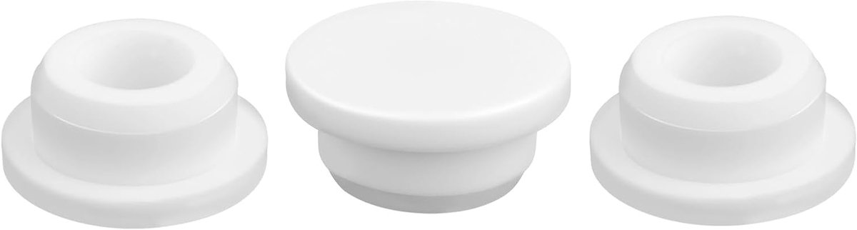 Gootsteen Overloop Deksel - Afvoer Kap - Badkamer Afsluiten - Eenvoudige Installatie - 3 stuks - Wit