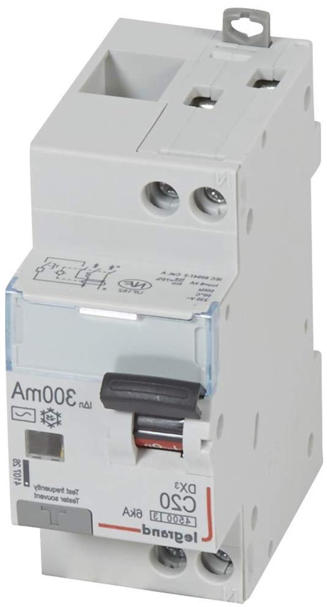 Aardstroomonderbreker - Differentiaalschakelaar Lekstroomschakelaar - Elektrische Veiligheid - Type AC - 2 modules - Grijs