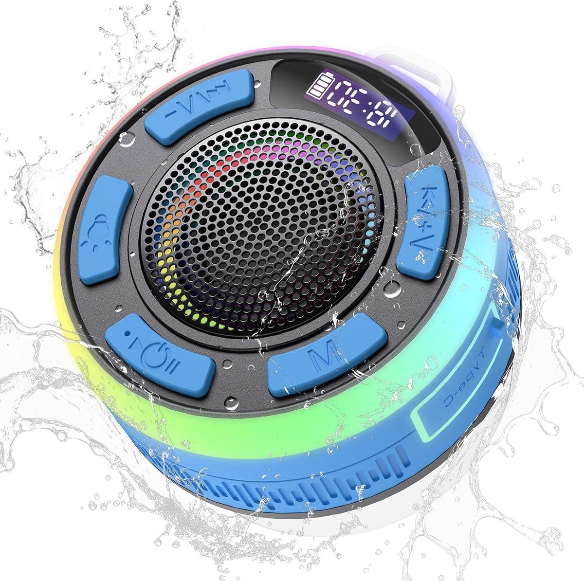 Draadloze Speaker - Badkamer Speaker - Muziek Luisteren - Waterdicht IP7 - 12 Uur Batterij - Met Kleurlicht