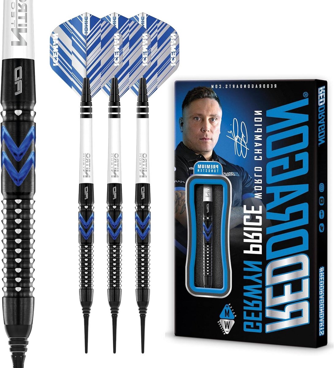 Soft Tip Darts - Dartpijlen Set - Precisie Werpen - 90% Tungsten - 20 Gram - Blauw