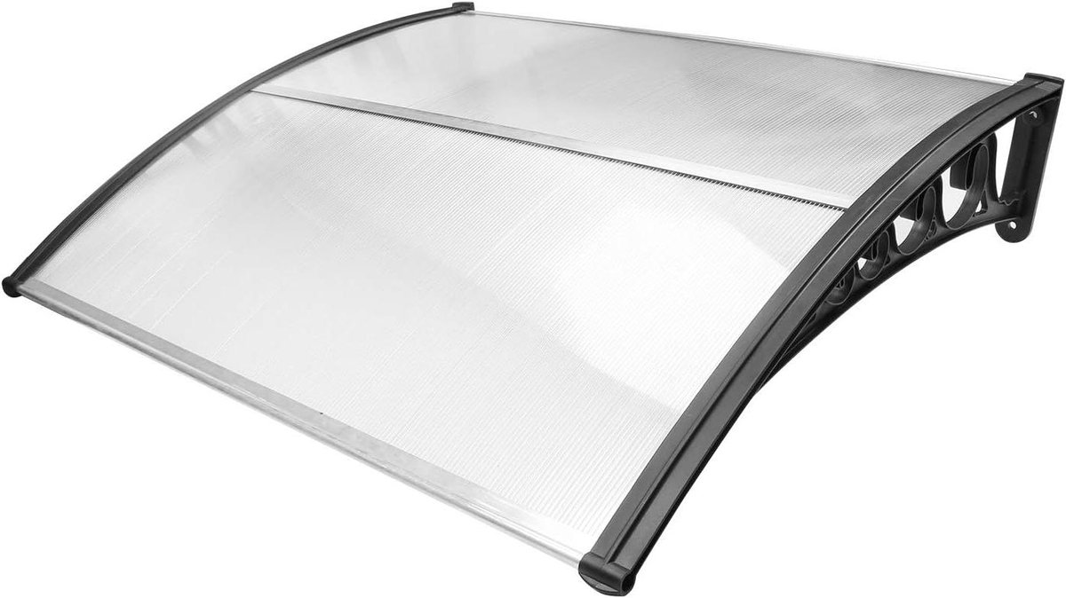 Voordeur Luifel - Buitendeur Overkapping - Bescherming tegen Weer - Polycarbonaat 5mm - 100 x 120 cm - Transparant