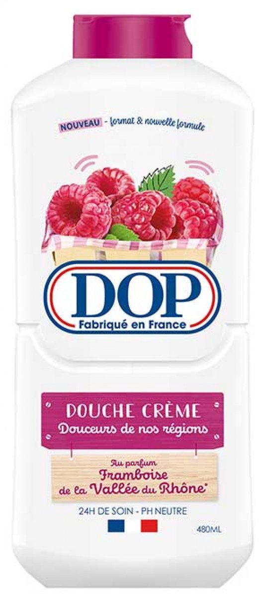 Dop Douceurs de Nos Régions Douchecrème Framboos van de Vallée du Rhône 480 ml
