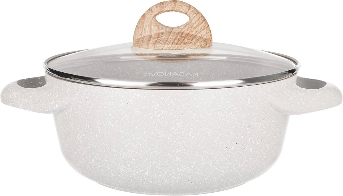 24 cm Braadpan met Deksel - Gezond Koken zonder Vet