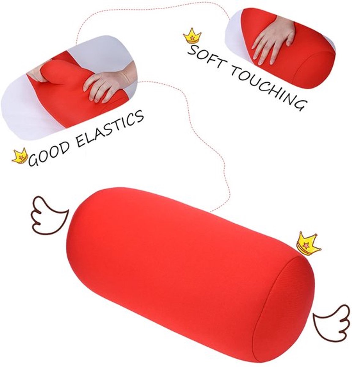 Aladdien - Micro Kussen - Comfortabel Rugkussen - Rood - Mini
