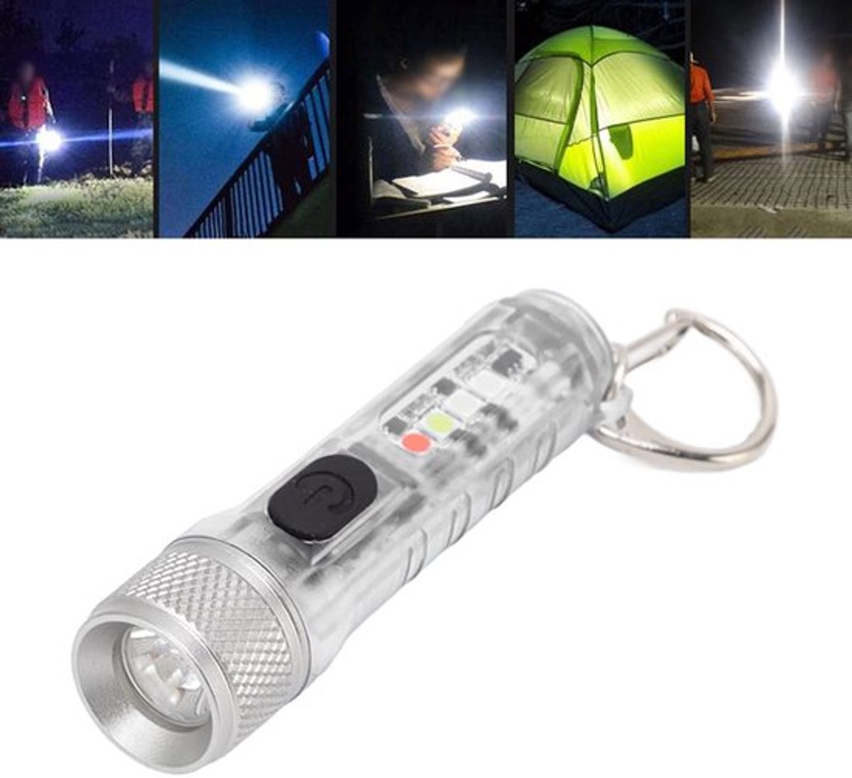 Store_7 - Heldere Sleutelhangerzaklamp - USB Oplaadbaar - Waterdicht