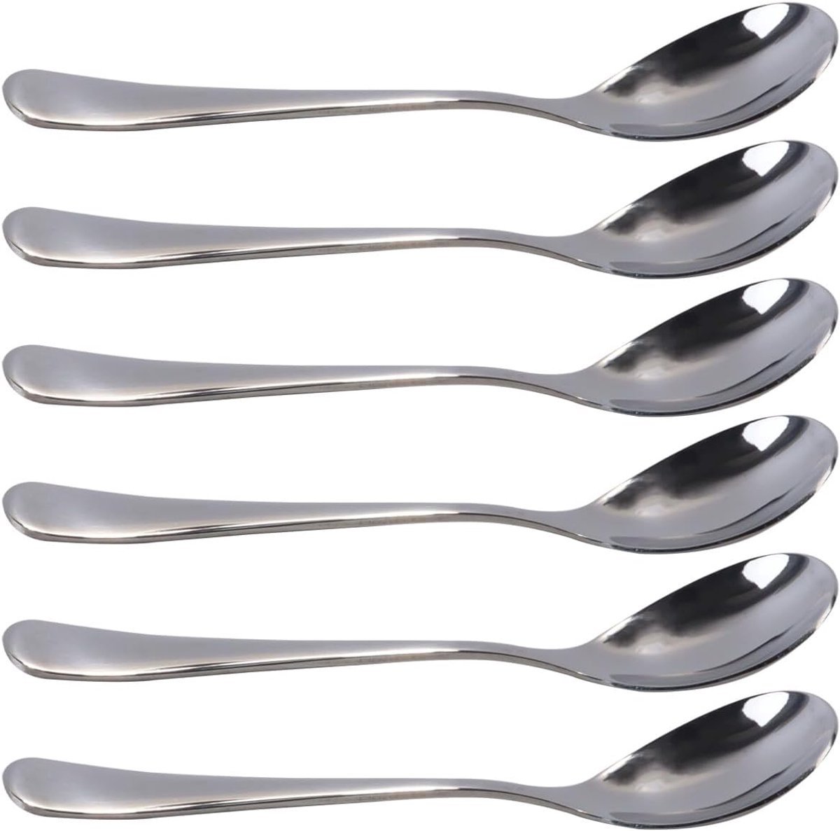 6 Pcs 304 Rvs Teardrop Lepel 13.5Cm Spiegel Polish Koffie Roeren Dessert Lepel Voedsel Gebruiksvoorwerp Keuken Gadget