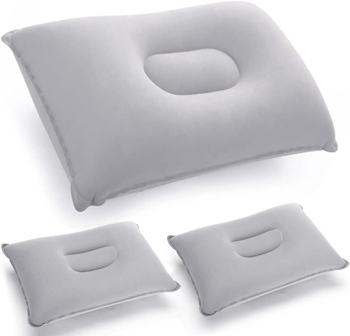 kussen, 3 stuks campingkussen, opblaasbaar kussen, waterdicht, comprimeerbaar, comfortabel, opblaasbaar, strandkussen voor outdoor, reizen, wandelen