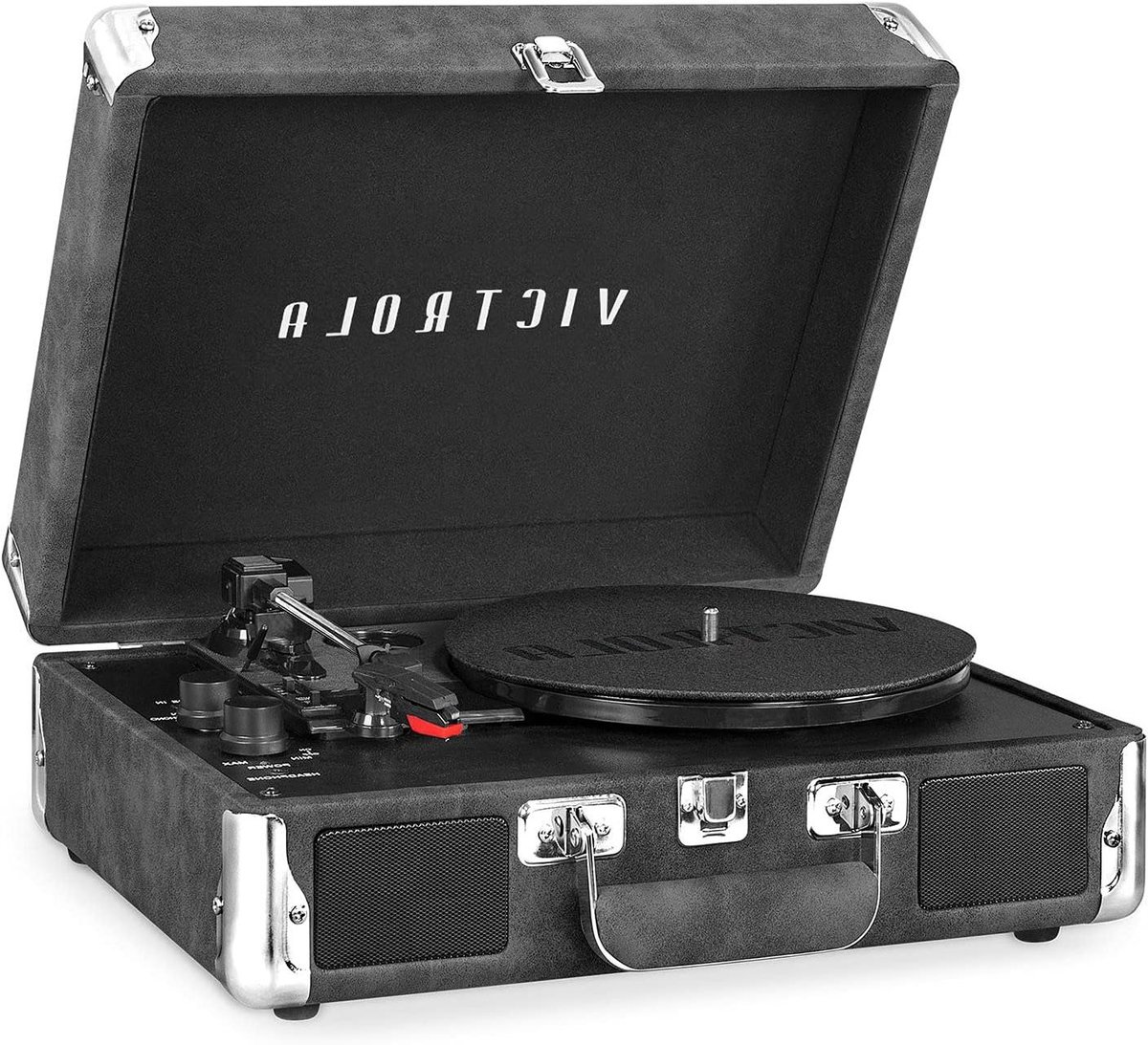 Platenspeler - Draagbare Draaitafel - Muziek Luisteren - Ingebouwde Bluetooth - 1.22 Kilogram - Grijs