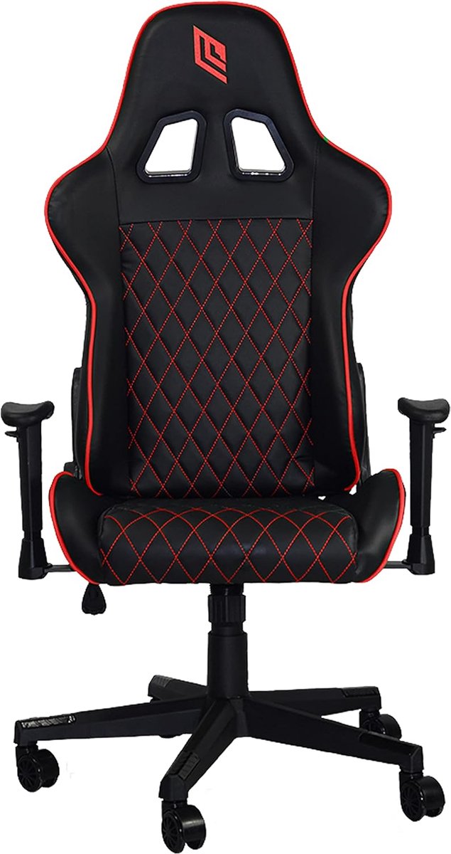 Gamingstoel - Computerstoel Draaistoel - Comfortabel Werken - Verstelbare Rugleuning - 150 kg - Zwart Rood — afbeelding 5