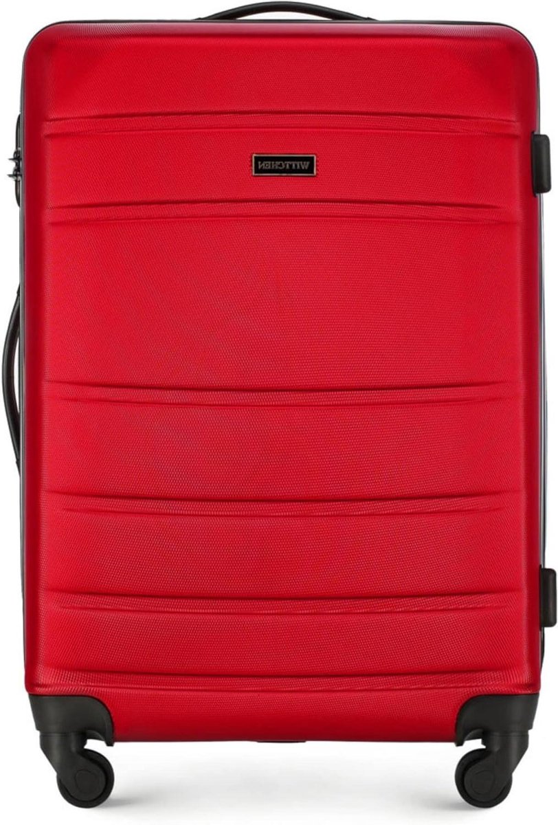 Koffer Medium - Reiskoffer Trolley - Weekend Trips - Schok- en Krasbestendig - 67 x 46 x 25 cm - Rood