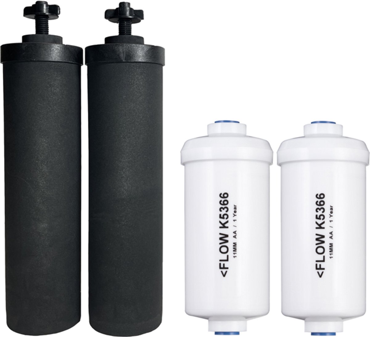Berkey Phoenix elementen en PF-2 fluoride filters bundel