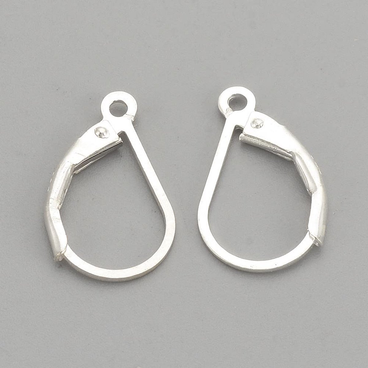 925 sterling zilver oorhaken oorringen klap brisuren oorhangers oorsluiting klapbeugel 16mm - 1 paar