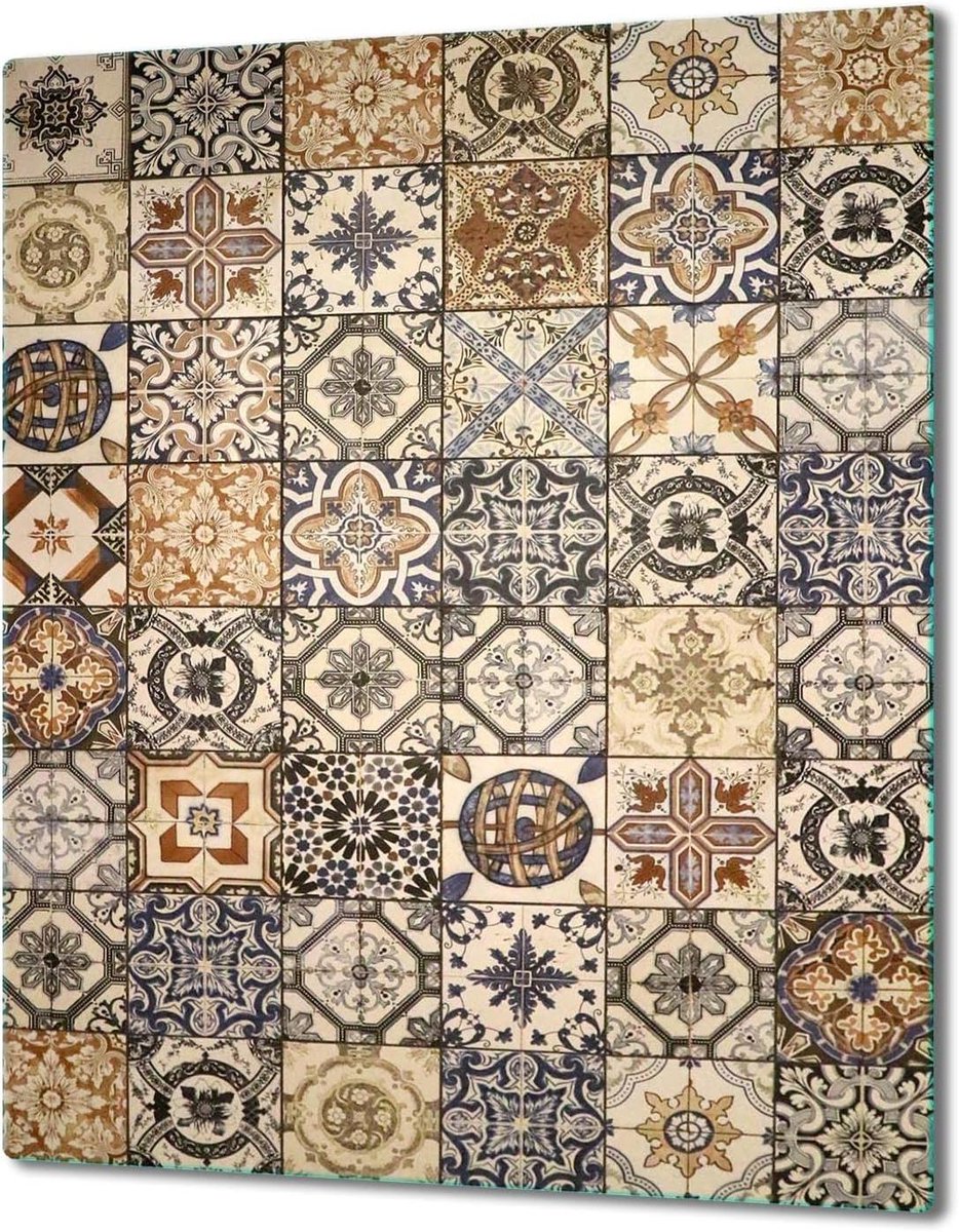 Kookplaat Afdekplaat Glasplaat Bescherming Keuken Decoratie Gehard Glas 40 x 52 cm Mozaïek