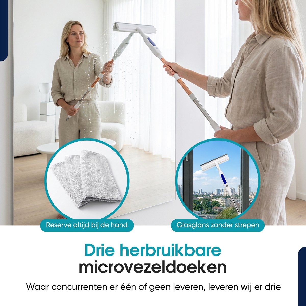 Tibagoods 4-in-1 Ramenwasser met Telescoopsteel thumbnail 3