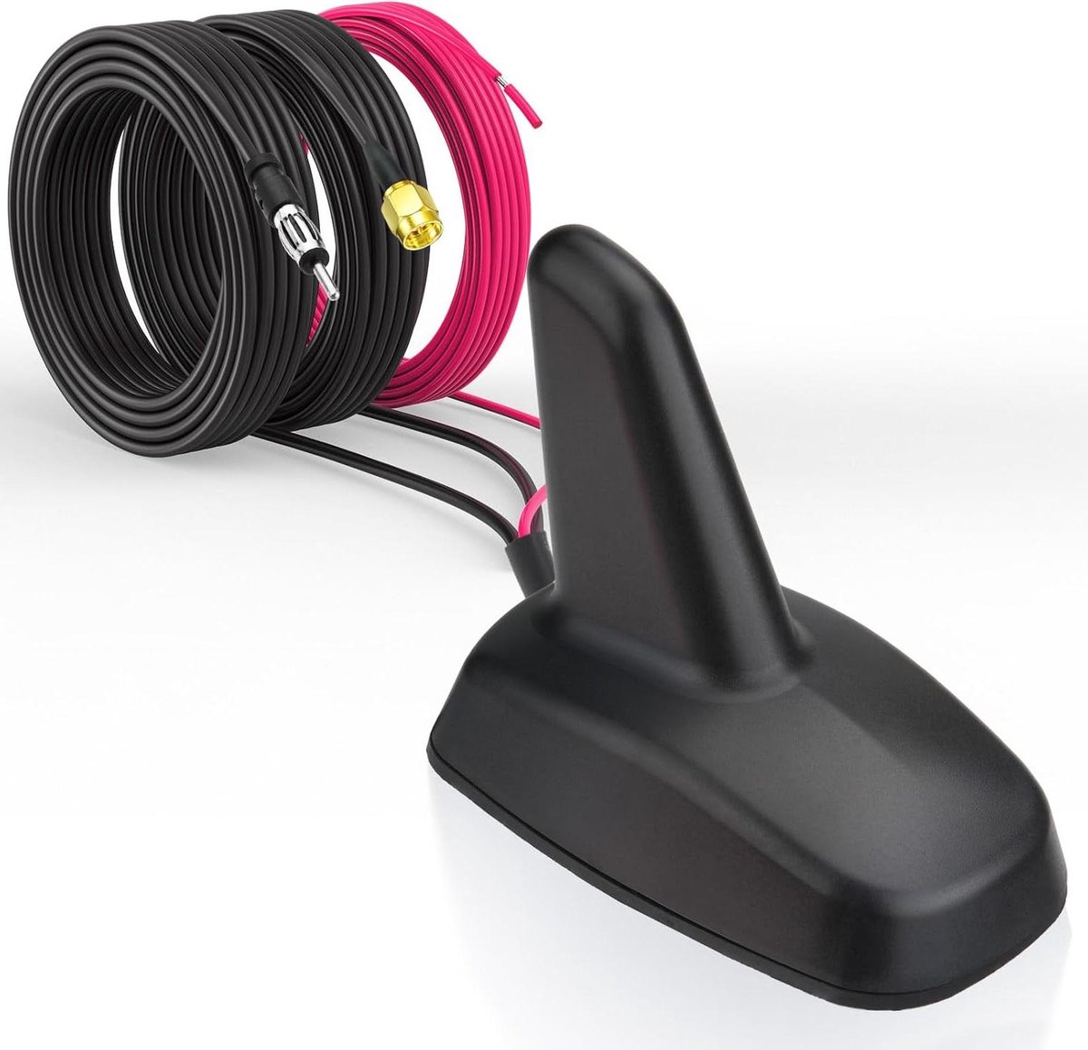 Auto Antenne - Haaienvin Combi - Radio en Navigatie - Hoge Versterking LNA - 9-16 V DC - Zwart