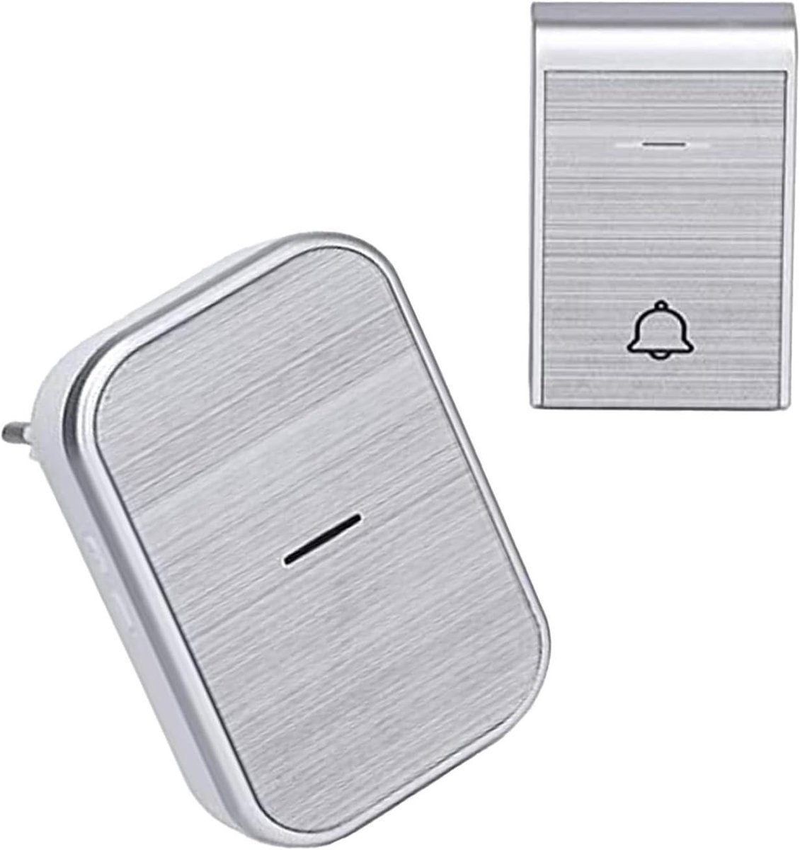 Draadloze Deurbel - Zelfstroom - Bezoek Ontvangen - 36 Melodieën - 15.1 cm - Zilver
