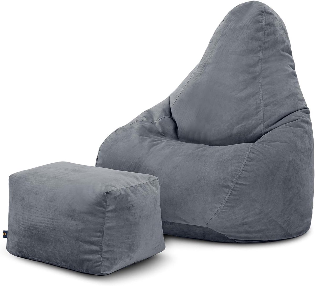 Fauteuil Zitzak - Zit zak - Ontspannen Zitten - Ergonomisch Ontworpen - 75 x 75 x 80 cm - Houtskool