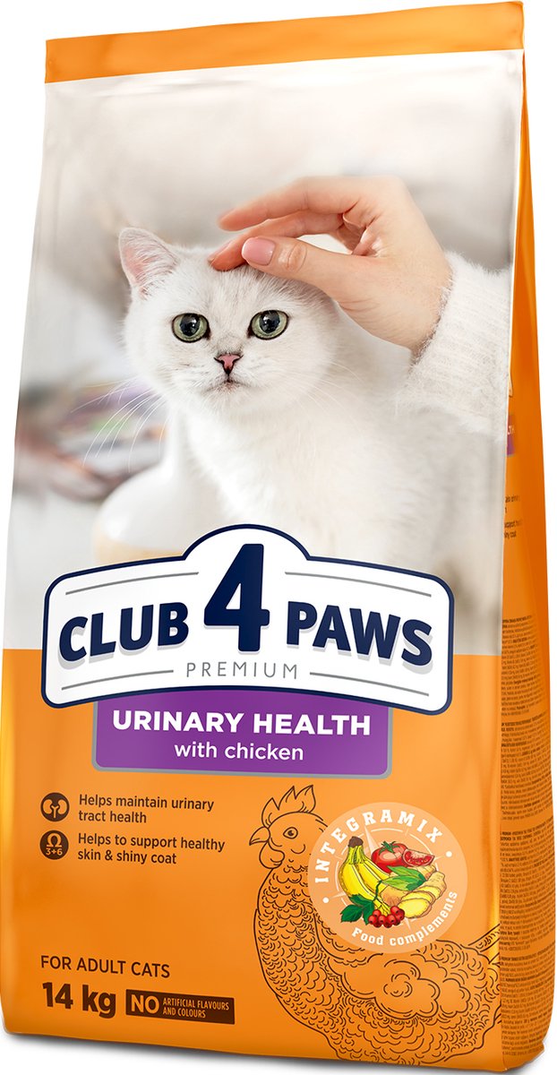 Club 4 Paws premium droogvoer met kip - urinary health - adult cats 14 kg