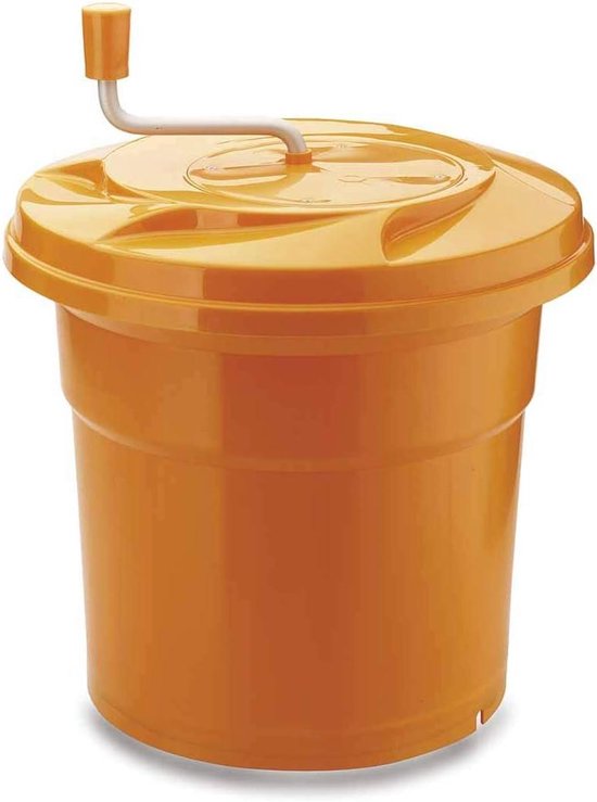 Handmatige Salade Centrifuge - Draai Droger - Groenten Drogen - Grote Inhoud - 12 Liter - Wit — afbeelding 3